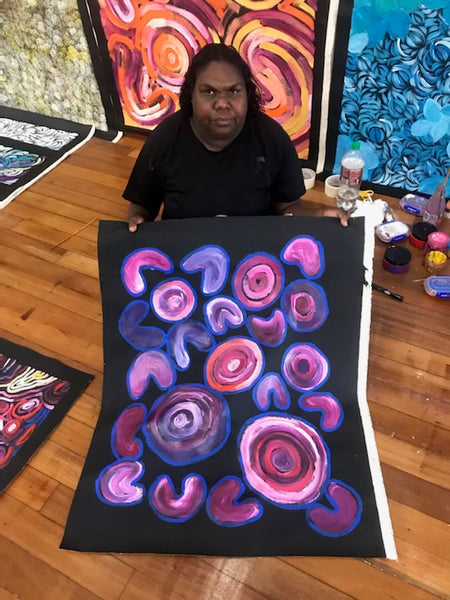 KAREN POLLARD - Aboriginal artist from Kintore, N.T, Central Desert Region