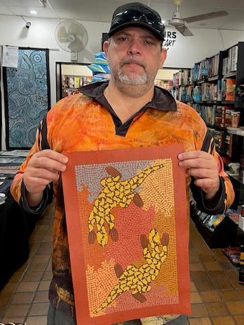 #66 Goannas (Earth) - BEVAN CLANCY TJAMPITJIMPA 25x41cm