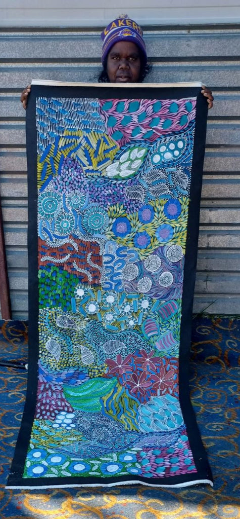 #248 - WOMEN'S CEREMONY (Multi) - Karen Bird Ngale - 71cm x 198cm