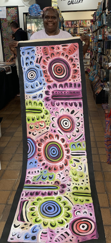 #225 Women's Body Design - Ceremony (Multi) LOUISE NUMINA : Aboriginal Art: 60X200cm