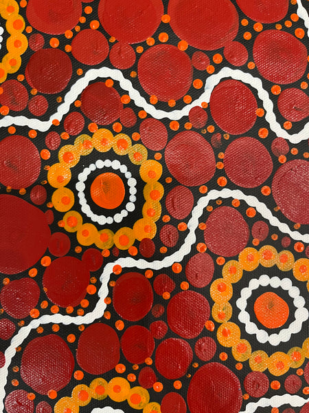 #341 Sacred Water (Rust) - TREPHINA SULTAN THANGUWA :  90cm x 150cm
