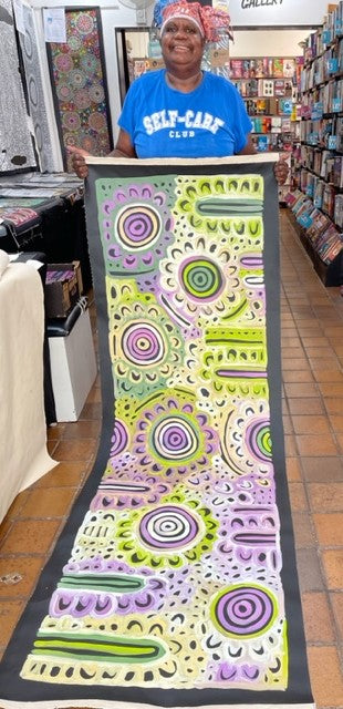 #234 Women's Body Design - Ceremony (Multi) LOUISE NUMINA : Aboriginal Art: 62x200cm