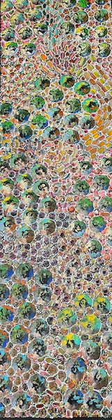 #246 Bush Yam Dreaming (Multi) - RACHAEL NAMBULA: Aboriginal Art 56cm x 200cm