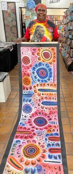 #220 Women's Body Design - Ceremony (Multi) LOUISE NUMINA : Aboriginal Art: 56x200cm