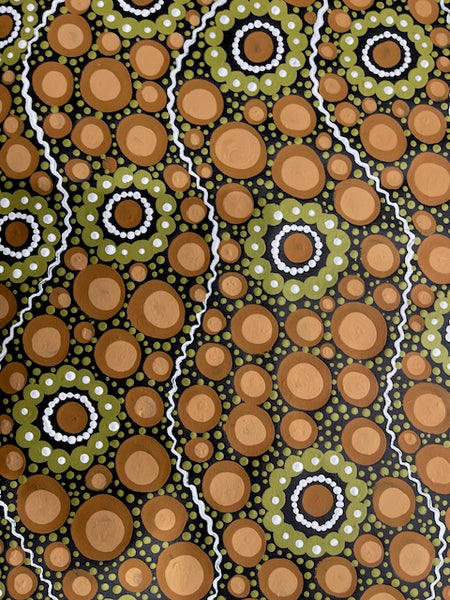 #156 Sacred Water - TREPHINA SULTAN THANGUWA :  90cm x 72cm