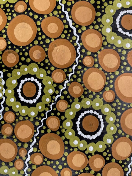 #156 Sacred Water - TREPHINA SULTAN THANGUWA :  90cm x 72cm