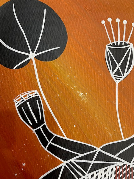 #55 Turtle Dreaming - JIMI SPRATT YUKARN: Aboriginal Art 74cm x 44cm