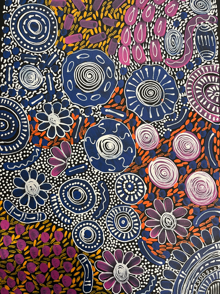 #269 Woman's Ceremony - JESSIE BIRD NGALE  : Aboriginal Art: 39cm x 53cm