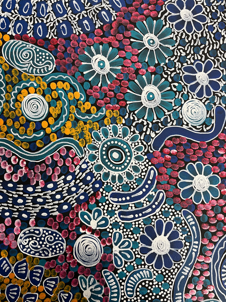 #360 Woman's Ceremony - JESSIE BIRD NGALE  : Aboriginal Art: 38cm x 53cm