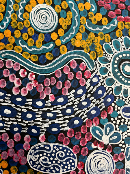 #360 Woman's Ceremony - JESSIE BIRD NGALE  : Aboriginal Art: 38cm x 53cm