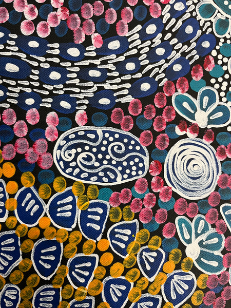 #360 Woman's Ceremony - JESSIE BIRD NGALE  : Aboriginal Art: 38cm x 53cm