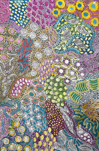 #393 - Women's Ceremony (Multi) - ARTIST: Karen Bird Ngale 150cm x 95cm