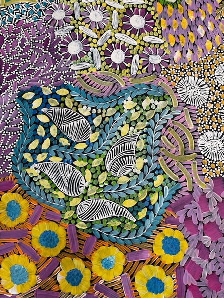 #393 - Women's Ceremony (Multi) - ARTIST: Karen Bird Ngale 150cm x 95cm