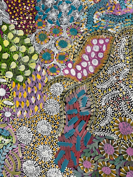 #393 - Women's Ceremony (Multi) - ARTIST: Karen Bird Ngale 150cm x 95cm