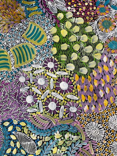 #393 - Women's Ceremony (Multi) - ARTIST: Karen Bird Ngale 150cm x 95cm