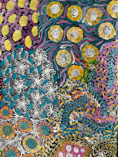 #393 - Women's Ceremony (Multi) - ARTIST: Karen Bird Ngale 150cm x 95cm