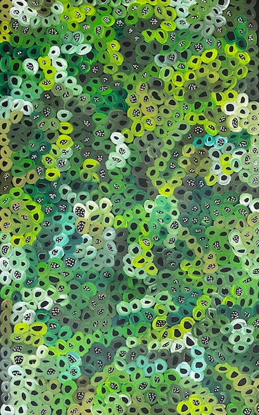 #329 Seeded Bush Melons (Green) - ARTIST: LOUISE NUMINA - 152cm x 95cm
