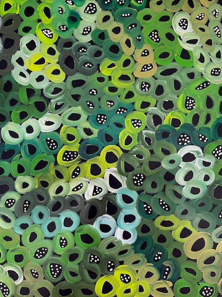 #329 Seeded Bush Melons (Green) - ARTIST: LOUISE NUMINA - 152cm x 95cm