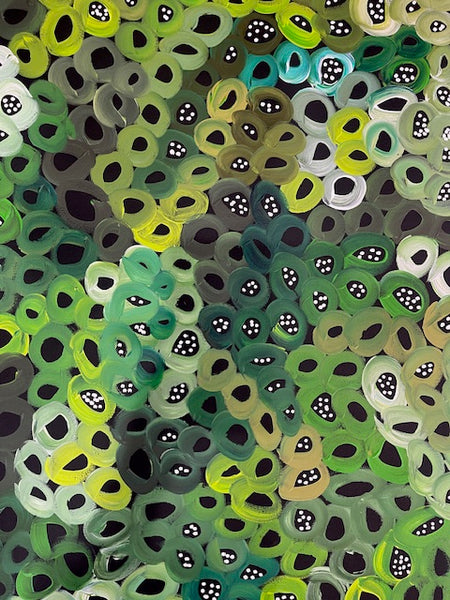 #329 Seeded Bush Melons (Green) - ARTIST: LOUISE NUMINA - 152cm x 95cm