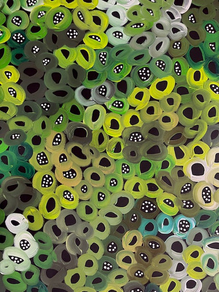 #329 Seeded Bush Melons (Green) - ARTIST: LOUISE NUMINA - 152cm x 95cm