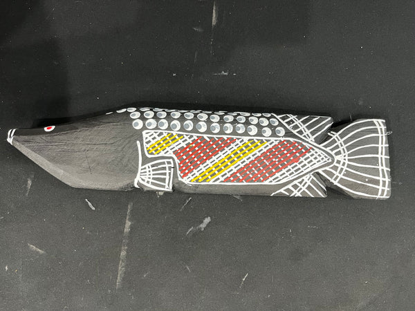 #392 Barramundi Carvings - KENNY REID: Aboriginal Art: 41x10x5cm