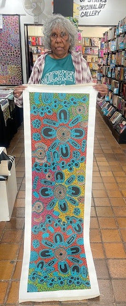 #349 Women Collecting Bush Tucker - LANITA NUMINA : Aboriginal Art: 41 x 150cm
