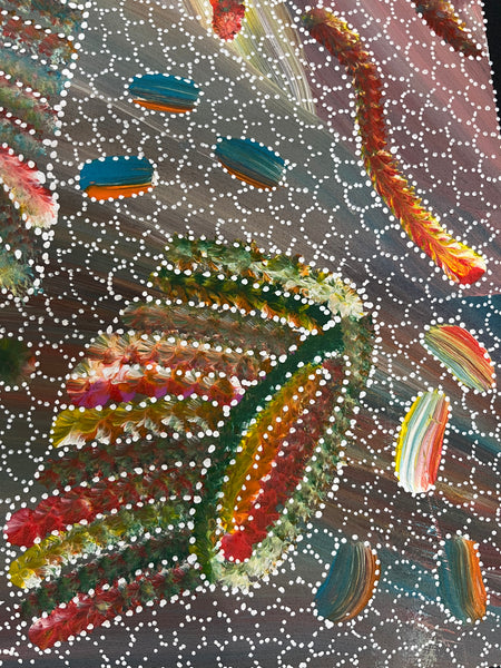 #292 Yam Seed Dreaming Artist: JEDDA PURVIS KNGWARREYE:  94cm x 72cm