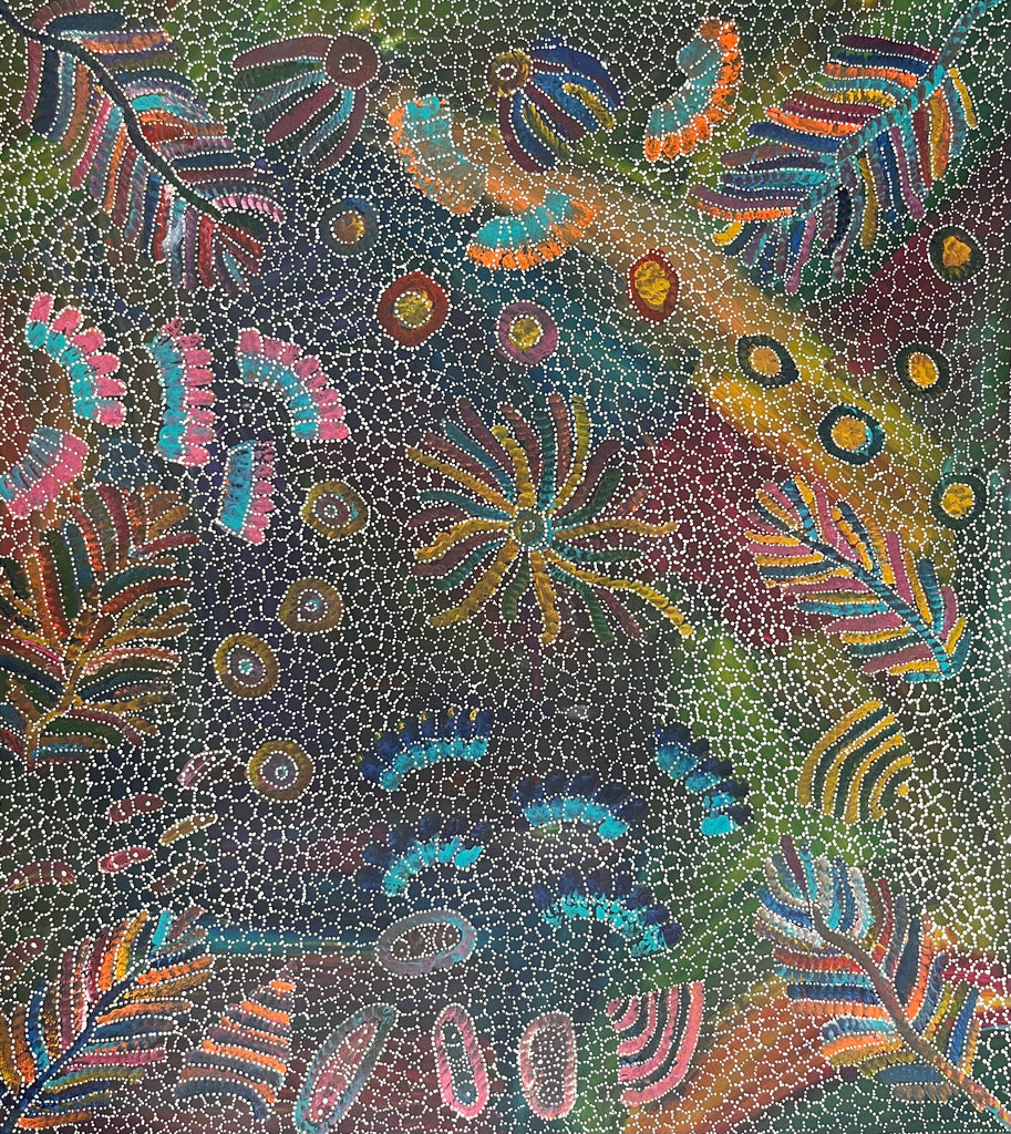 #376 Yam Seed Dreaming Artist: JEDDA PURVIS KNGWARREYE:  105cm x 94cm