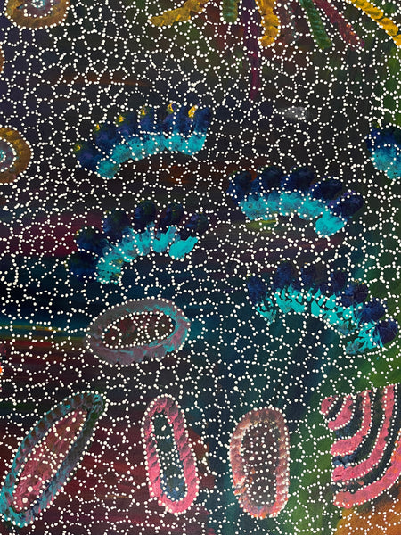 #376 Yam Seed Dreaming Artist: JEDDA PURVIS KNGWARREYE:  105cm x 94cm