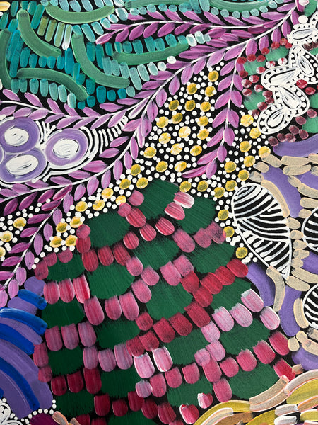 #372 - WOMEN'S CEREMONY (Multi) - Karen Bird Ngale - 66cm x 73cm