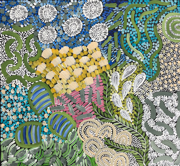 #325 - WOMEN'S CEREMONY (Multi) - Karen Bird Ngale - 67cm x 74cm