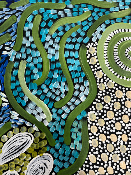 #325 - WOMEN'S CEREMONY (Multi) - Karen Bird Ngale - 67cm x 74cm