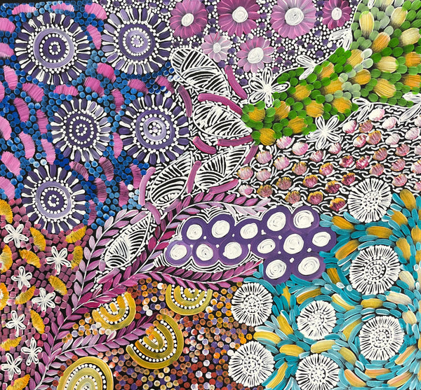 #64 - WOMEN'S CEREMONY (Multi) - Karen Bird Ngale - 67cm x 74cm