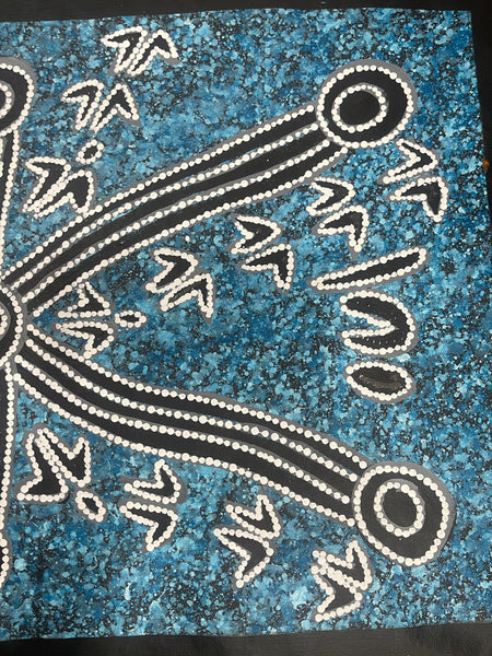 #229 Digging for Water - REGGIE SULTAN : Desert Art : 69x42cm