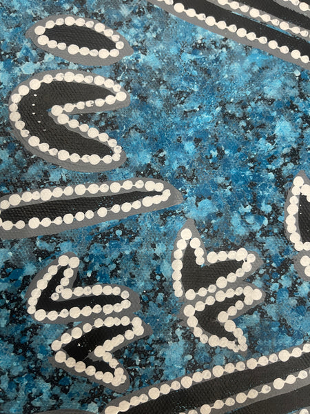 #229 Digging for Water - REGGIE SULTAN : Desert Art : 69x42cm