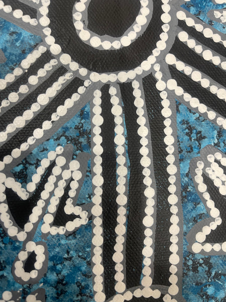 #229 Digging for Water - REGGIE SULTAN : Desert Art : 69x42cm