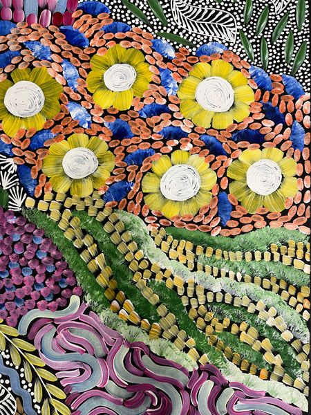 #293 - WOMEN'S CEREMONY (Multi) - Karen Bird Ngale - 90cm x 145cm