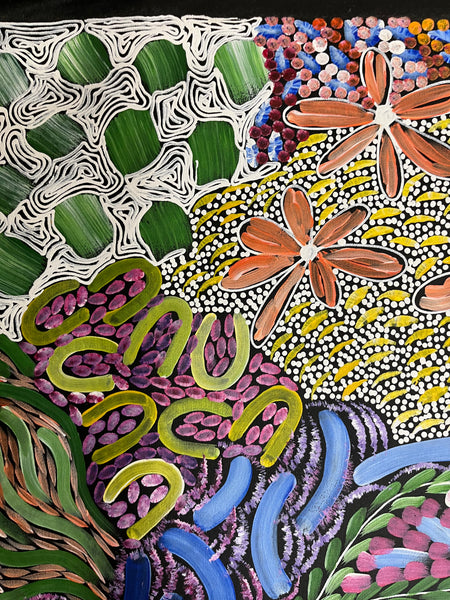 #293 - WOMEN'S CEREMONY (Multi) - Karen Bird Ngale - 90cm x 145cm