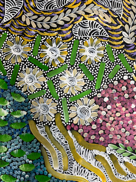 #168 - WOMEN'S CEREMONY (Multi) - Karen Bird Ngale - 90cm x 145cm