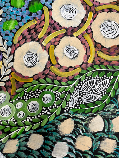 #168 - WOMEN'S CEREMONY (Multi) - Karen Bird Ngale - 90cm x 145cm