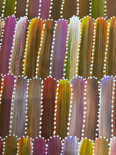 #284 Seeded Bush Yams (Multi) ARTIST: DULCIE LONG PWERLE 107CM X 76CM