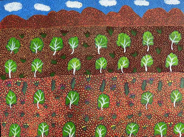 #383 My Grandmothers Country - ARTIST: HELEN RUBUNTJA 95cm x 73cm