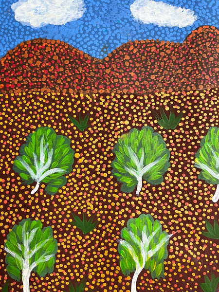 #383 My Grandmothers Country - ARTIST: HELEN RUBUNTJA 95cm x 73cm