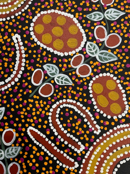#16 Women Collecting - LANITA NUMINA : Aboriginal Art: 54 x 39cm