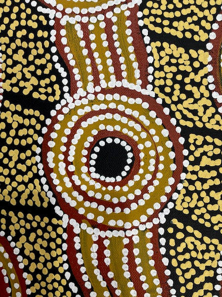 #17 Brown Dingo Looking for Water - LANITA NUMINA : Aboriginal Art: 54 x 39cm