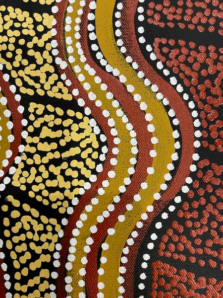 #17 Brown Dingo Looking for Water - LANITA NUMINA : Aboriginal Art: 54 x 39cm