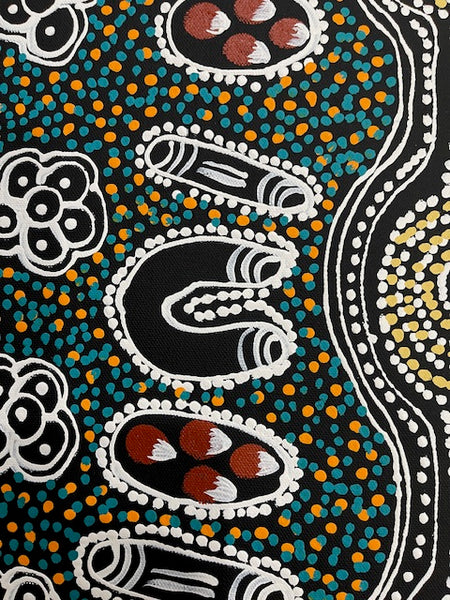 #18 Women Collecting Bush Tucker - LANITA NUMINA : Aboriginal Art: 54 x 39cm