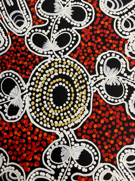 #113 Women Collecting Bush Tucker - LANITA NUMINA : Aboriginal Art: 54 x 39cm