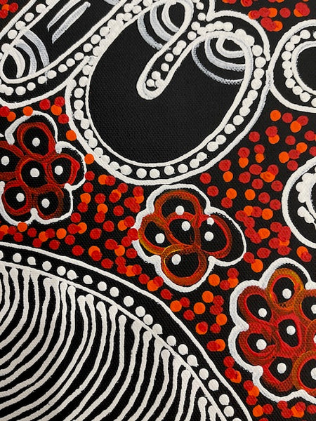 #113 Women Collecting Bush Tucker - LANITA NUMINA : Aboriginal Art: 54 x 39cm