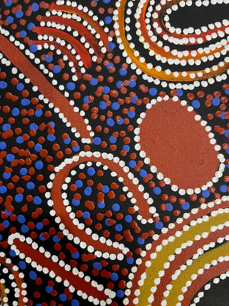 #265 Women Collecting Bush Tucker - LANITA NUMINA : Aboriginal Art: 54 x 39cm